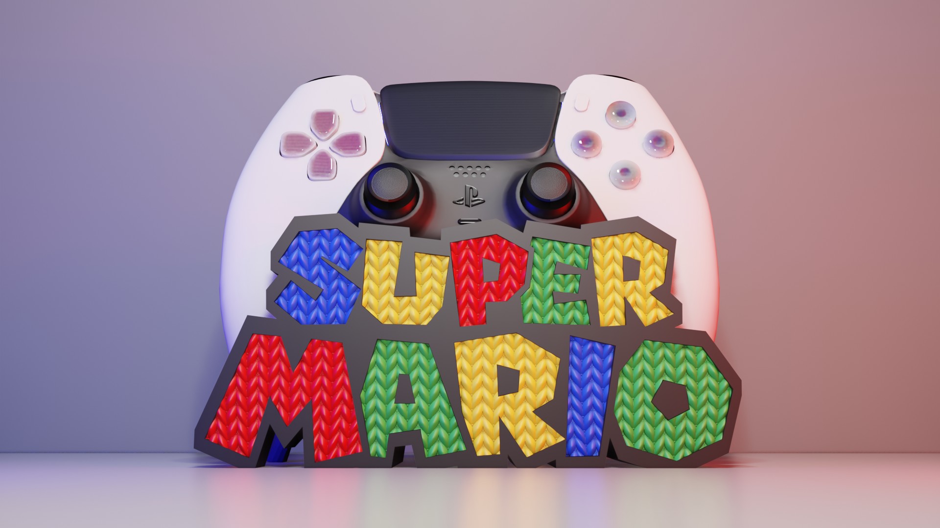 Soporte Super Mario Logo para Control